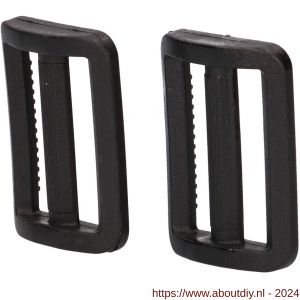 QlinQ textielbandspanner 40 mm zwart set 2 stuks - A40851040 - afbeelding 4