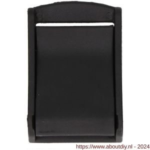 QlinQ textielbandklemsluiting 40 mm zwart set 2 stuks - A40851037 - afbeelding 1