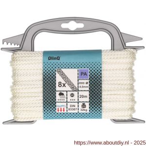 QlinQ nylonkoord PA 4 mm gevlochten 20 m rol - A40850157 - afbeelding 1