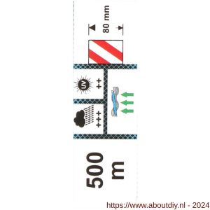 QlinQ afzetlint 80 mm rood-wit 500 m rol - A40850995 - afbeelding 5