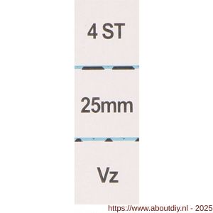 QlinQ broekkram 25 mm vernikkeld set 4 stuks - A40851065 - afbeelding 2