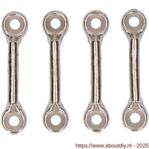 QlinQ broekkram 25 mm vernikkeld set 4 stuks - A40851065 - afbeelding 3
