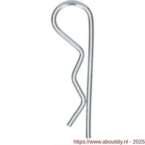 QlinQ borgclip 2 mm enkel verzinkt set 4 stuks - A40850166 - afbeelding 2