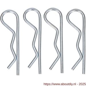 QlinQ borgclip 3 mm enkel verzinkt set 4 stuks - A40850167 - afbeelding 2