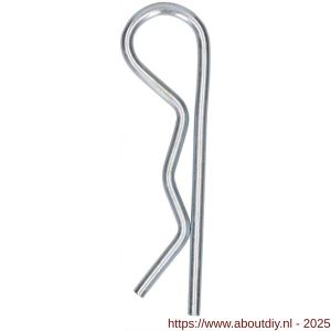 QlinQ borgclip 3 mm enkel verzinkt set 4 stuks - A40850167 - afbeelding 3
