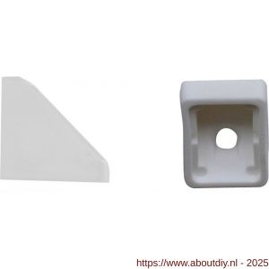 QlinQ hoekverbinder 21x21x22 mm kunststof wit set 8 stuks - A40850964 - afbeelding 1