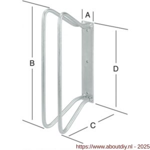 QlinQ fietsstandaard 328x72x231 mm verzinkt - A40851077 - afbeelding 2