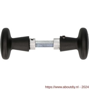 QlinQ knopkruk rond 160/50 mm aluminium zwart blister - A40850759 - afbeelding 1