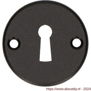 QlinQ sleutelgatplaat rond 50 mm aluminium zwart blister - A40850785 - afbeelding 1