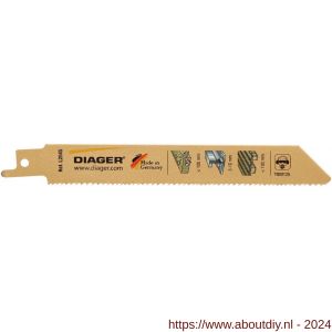 Diager reciprozaagblad hout nagels <100 mm-staalplaat 3-10 mm - A40878405 - afbeelding 1