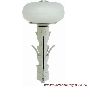 FM TA plug 9x40 mm met ronde deurstopper wit - A40885862 - afbeelding 1