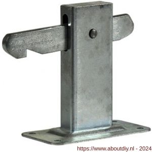 Herag deurvastzetter met vloerplaat 120x60 mm 2 mm verzinkt - A40882498 - afbeelding 1