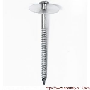 HJZ isolatienagel 5.3x120 mm bolle kop aluminium PVC ring 30 mm - A40870182 - afbeelding 1