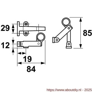 QlinQ klepraamsluiting RVS recht 85 mm - A40850826 - afbeelding 2