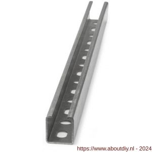Index GP-A2 montagerail 27x18x1.25x2000 mm RVS A2 - A40902086 - afbeelding 1