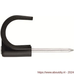 Index GR-NY N kabelclip met nagel zwart 2x1 mm nylon - A40902152 - afbeelding 1