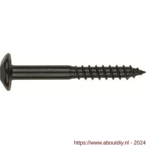 Index INV N antidiefstal-schroef 7x60 mm zwart verzinkt vensterdoos - A40901337 - afbeelding 2