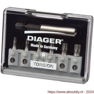Diager Torsion bitset geleverd in koffer 7-delig TX - A40877142 - afbeelding 1