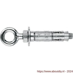 Index ZA-AF keilhuls met gesmede oogbout M10x56 mm diameter 16 mm verzinkt - A40900541 - afbeelding 1