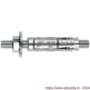 Index ZA-ES keilhuls met draadeind ring en moer M8x70 mm diameter 14 mm verzinkt - A40900483 - afbeelding 1