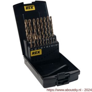 REX set SteelMaster HSS-Co DIN 338 19 delig in cassette - A40840045 - afbeelding 1
