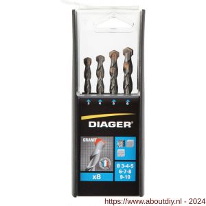 Diager granietboorset Duo 8 stuks diameter 3-10 oplopend per 1 mm - A40877204 - afbeelding 3