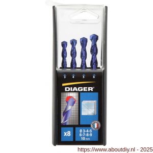 Diager keramiekboorset 8 stuks diameter 3-10/1 mm - A40877218 - afbeelding 3
