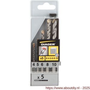 Diager standaard steenboorset diameter 4-5-6-8-10 mm - A40877208 - afbeelding 3