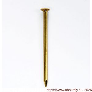 HJZ nagel 0.9x13 mm platte geruite kop messing 1 kg - A40870106 - afbeelding 1