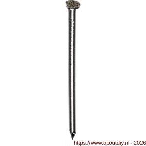 HJZ nagel 1.2x20 mm platte geruite kop RVS A2 1 kg - A40870115 - afbeelding 1