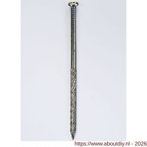 HJZ schroefnagel 5.0x170 mm platte geruite kop RVS A2 - A40870240 - afbeelding 1