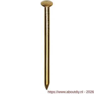 HJZ nagel 1.2x13 mm bombe kop messing 1 kg - A40870025 - afbeelding 1