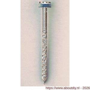 HJZ golfplaatnagel 4.0x65 mm platte kop verzinkt met ring 11 mm - A40870312 - afbeelding 1
