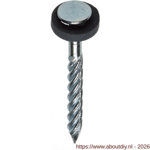 HJZ golfplaatnagel 4.0x45 mm platte kop verzinkt neopreen ring 11 mm - A40870012 - afbeelding 1