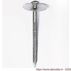 HJZ isolatienagel 4.5x60 mm bolle kop aluminium PVC ring 25 mm - A40870176 - afbeelding 1