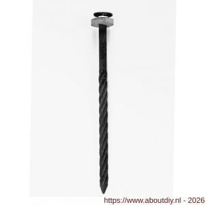 HJZ golfplaatnagel 4.0x45 mm platte kop gefosfateerd neopreen ring 11 mm - A40870015 - afbeelding 1