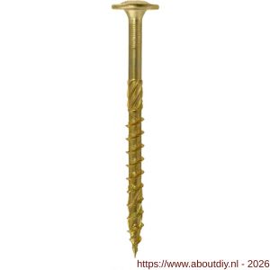 Klimas WKCP houtbouwschroef 6.0x50 mm tellerkop Torx TX 30 geelverzinkt - A40897245 - afbeelding 1