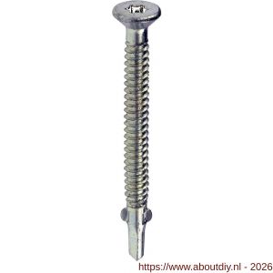 Klimas WSDST vleugelteksschroef 6.3x50 mm verzonken kop Torx TX 30 verzinkt - A40897396 - afbeelding 1