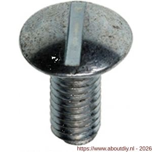 Steelies Ultimate metaalschroef M6x10 mm platte bolkop vertand verzinkt - A40861014 - afbeelding 1