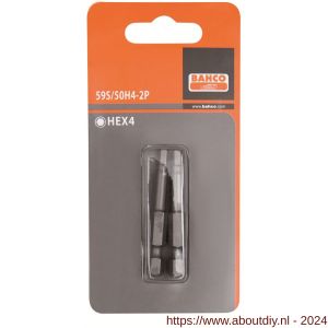 Bahco 59S/50H 2P bit 1/4 inch 50 mm HEX 2.5 mm 2 delig - A33000894 - afbeelding 1
