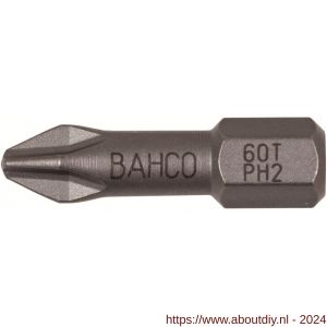 Bahco 60T/PH bit 1/4 inch 25 mm Phillips PH 2 torsie 10 delig - A33001059 - afbeelding 1