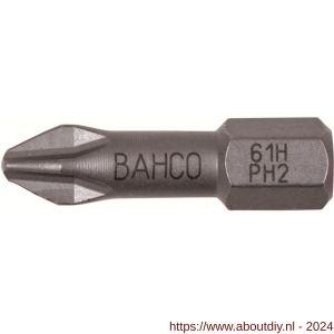 Bahco 61H/PH bit 1/4 inch gehard 25 mm Phillips PH 2 5 delig - A33001071 - afbeelding 1