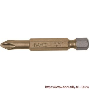 Bahco 62TIN/50PH bit 1/4 inch 50 mm Phillips PH 2 tin 10 delig - A33001080 - afbeelding 1