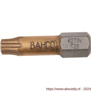 Bahco 62TIN/T bit 1/4 inch 25 mm Torx T 25 tin 10 delig - A33001359 - afbeelding 1