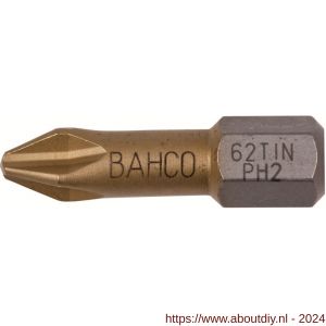 Bahco 62TIN/PH bit 1/4 inch 25 mm Phillips PH 3 tin 10 delig - A33001087 - afbeelding 1
