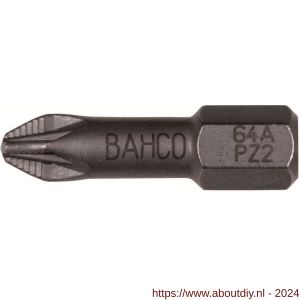 Bahco 64A/PZ bit 1/4 inch 25 mm Pozidriv PZ 2 ACR 10 delig - A33001195 - afbeelding 1