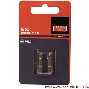 Bahco 65I/PH 2P bit 1/4 inch 25 mm Phillips PH 1 RVS 2 delig - A33001107 - afbeelding 1