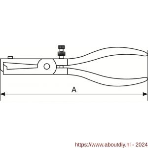 Bahco NS407 vonkvrije draadstriptang AL-BR aluminium brons 160 mm - A33009453 - afbeelding 1