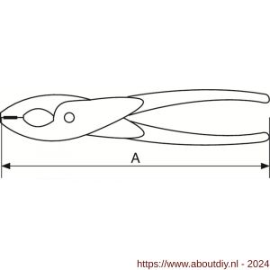 Bahco NS411 vonkvrije gastang AL-BR aluminium brons 200 mm - A33009455 - afbeelding 1