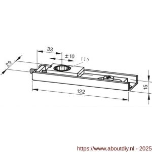 Dormakaba 8066 bovenspeun dubbelwandig deurdeel - A10180866 - afbeelding 2
